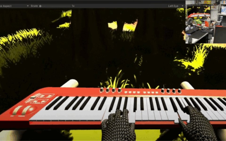 Virtual piano interaction prototype